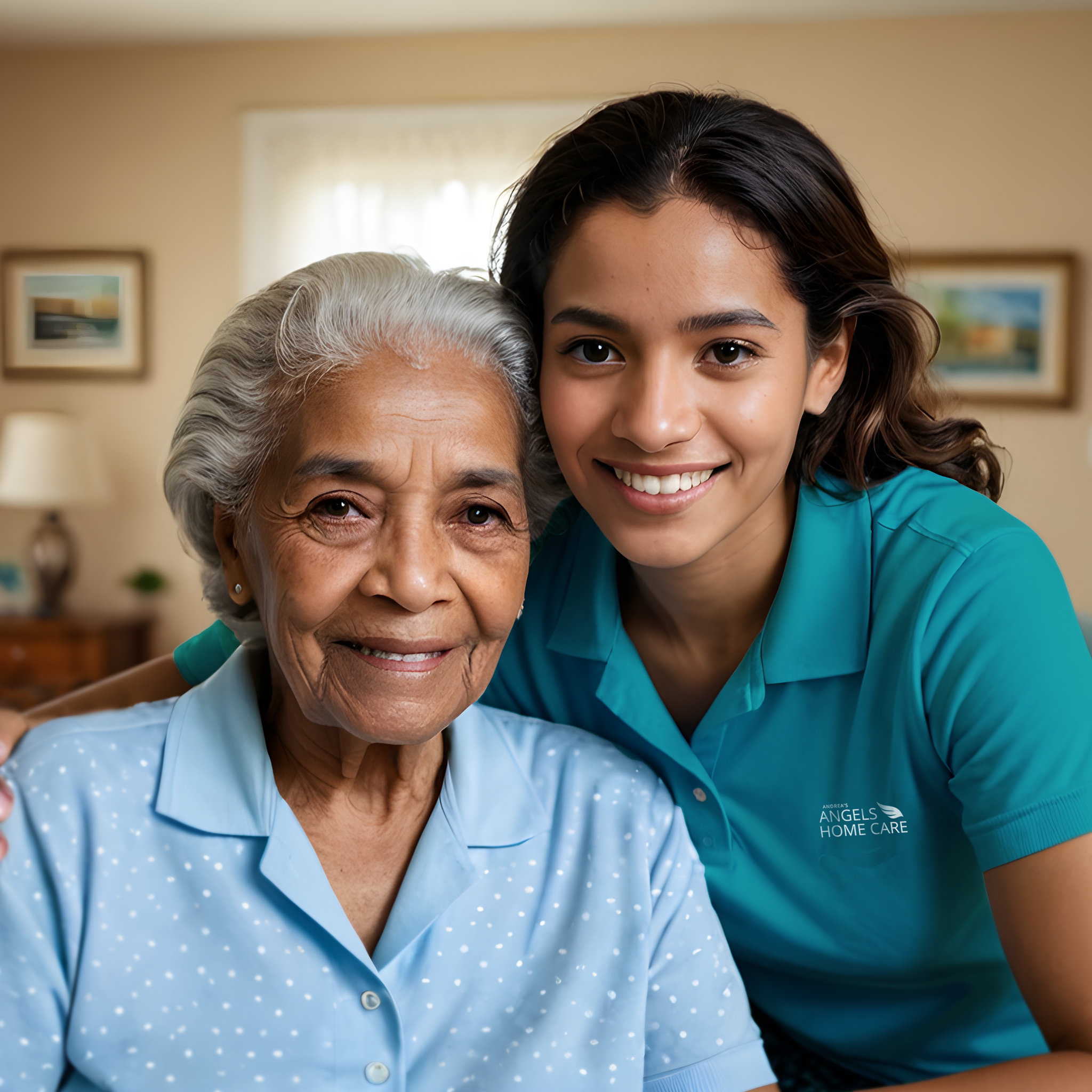 Caregiver for elder woman in Colorado with Andrea's Angels home care agency