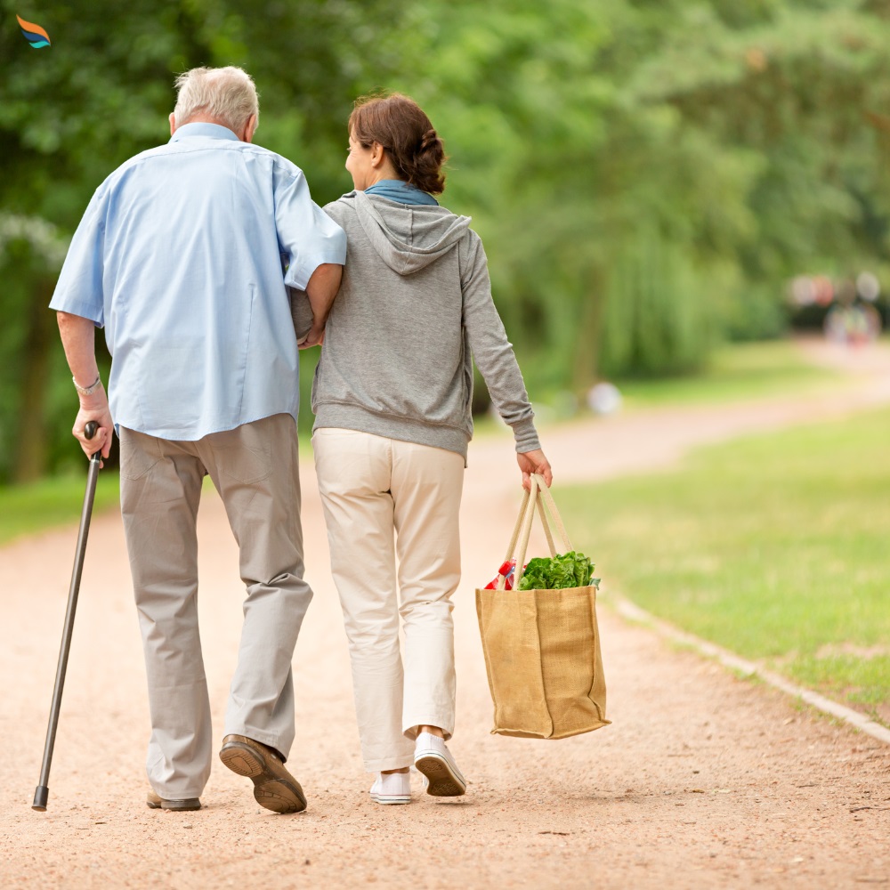 Homemaker Helps Senior For Shopping Andreas Angels Colorado